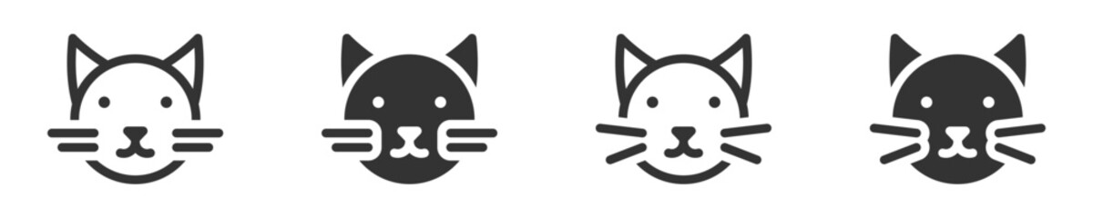 Cat face icon. Vector illustration