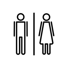 Toilet icon vector. restrooms icon vector. bathroom sign. wc, lavatory