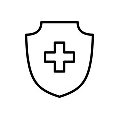 Health insurance icon vector. Insurance health document icon