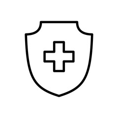 Fototapeta premium Health insurance icon vector. Insurance health document icon