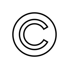 Copyright icon vector. copyright symbols
