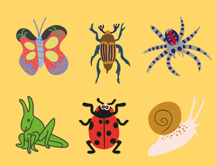Obraz premium flat simple animal collection in vector.Template for logo poster icon for application and website. A series of animal images in flat style