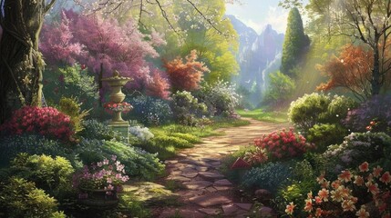 garden, romance, idyll, spring