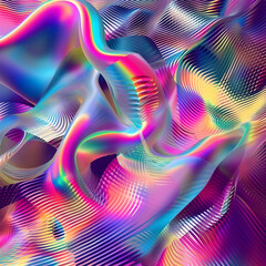 Holo abstract 3D shapes