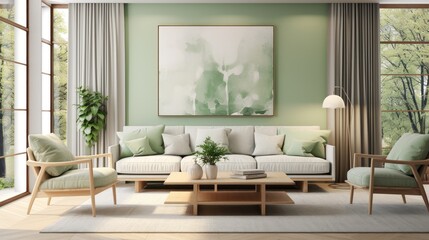 Modern living room, luxury, and real estate concept