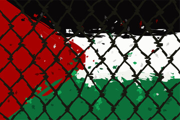 vector of wire wall for freedom campaign poster, etc