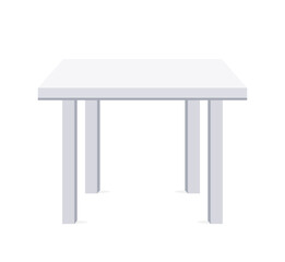 White Table, Platform, Stand. Vector illustration