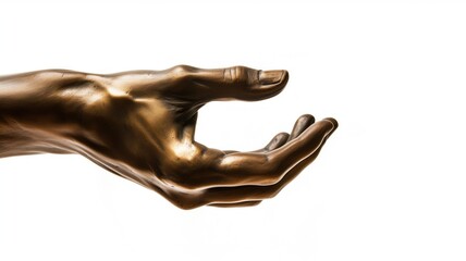 Bronze sculpture of an outstretched hand