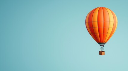 Obraz premium Hot air balloon in a clear blue sky