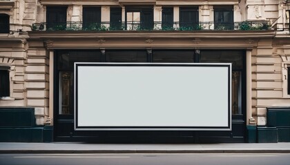 Fototapeta premium City street billboard with blank space for advertising, perfect for mockup displays
