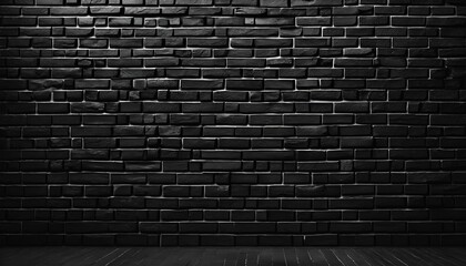 Aesthetic and dark: Old black brick wall with a unique abstract pattern for a striking background