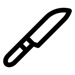 Knife icon with outline style.