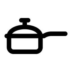 Pot icon with outline style.