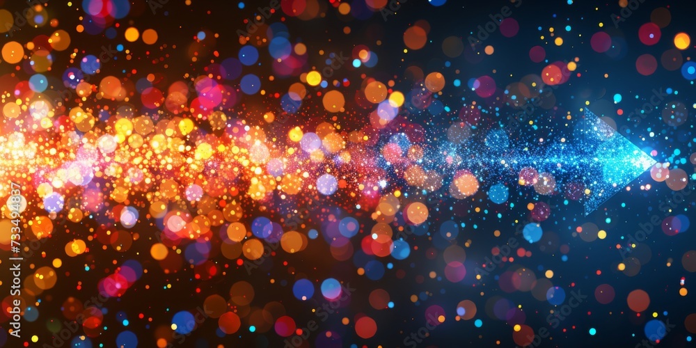 Poster A Dynamic Array of Sparkling Bokeh Lights, Creating a Mesmerizing Spectrum of Color and Energy, Generative AI