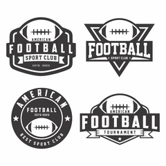 American football logo collection, emblem set collection. American football logo badge template pack

