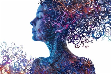 Meditating woman embodies mindfulness and meditation.