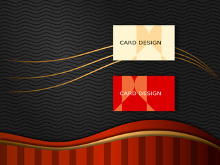 luxury black and red business card mock-ups 