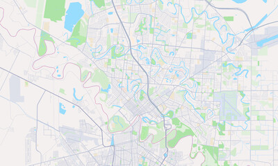 Fototapeta na wymiar Brownsville Texas Map, Detailed Map of Brownsville Texas