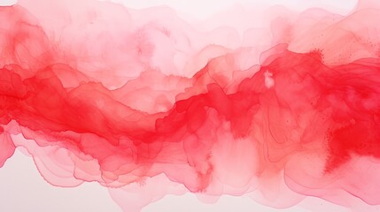 Abstract red watercolor on white background.The color splashing on the paper.It is a hand drawn