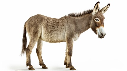 Donkey isolated on white