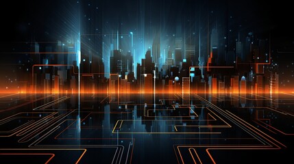 digital technology concept, abstract background