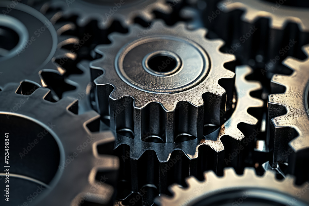 Poster gear system. background with selective focus and copy space