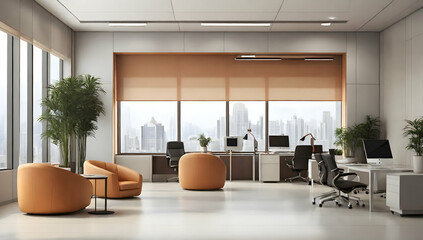 Modern Office Interior Background.