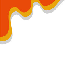 Oranye and Yellow Abstract Waves Header Vector Design