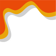 Oranye and Yellow Abstract Waves Header Vector Design