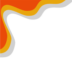 Oranye and Yellow Abstract Waves Header Vector Design