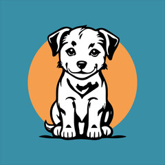 cute dog logo vector illustration