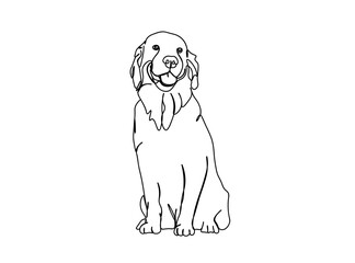 Dog Single Line Drawing Ai, EPS, SVG, PNG, JPG zip file