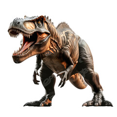 Tyrannosaurus dinosaurs toy isolated on transparent background, cut out, png