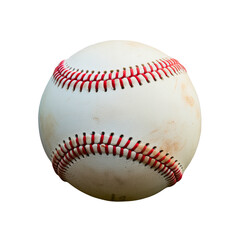 Baseball ball isolated on transparent background, cut out, png