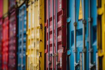 A World of Shipping: Bustling Cargo Port with Colorful Containers