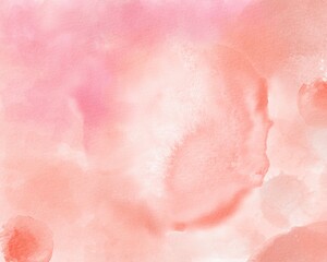 Obraz na płótnie Canvas Peach pink rose abstract background. Nude beige simple gradient. Light pastel pale soft coral watercolor blurred pattern. Matte empty template. Elegant beautiful romance gentle calm.