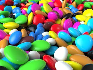 Fototapeta na wymiar Colorful candy - Colorful small rocks and pebbles - wallpaper background