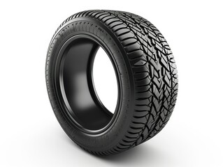 car wheel isolated on white background