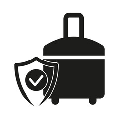 Baggage Insurance icon. Vector illustration. EPS 10.