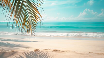 Fototapeta na wymiar Beach shore ocean sea tropic summer landscape concept. Banner background design