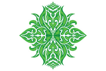 Green Ornament Border Vector Design For Decoration Design