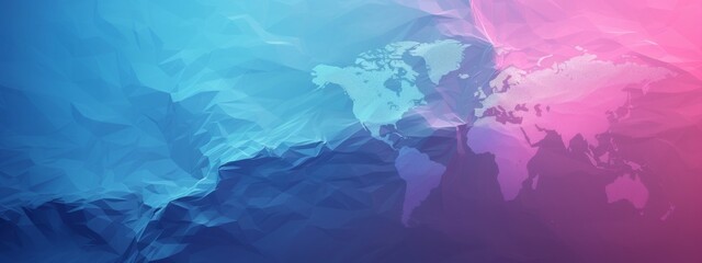 Discover the World: World Map Banner Background with Copyspace