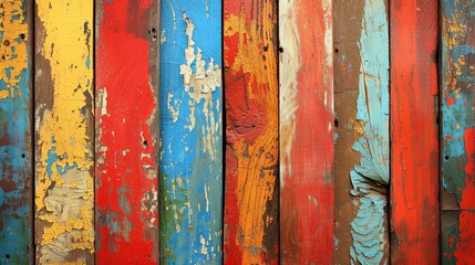 Wooden texture wall with peeling paint concept. Banner background design
 - obrazy, fototapety, plakaty