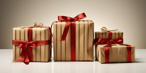 Gifts with nice ribbons are simple and elegant, there is empty space for greeting text, wallpaper, posters, advertisements, etc., if you don't have enough choices, please click