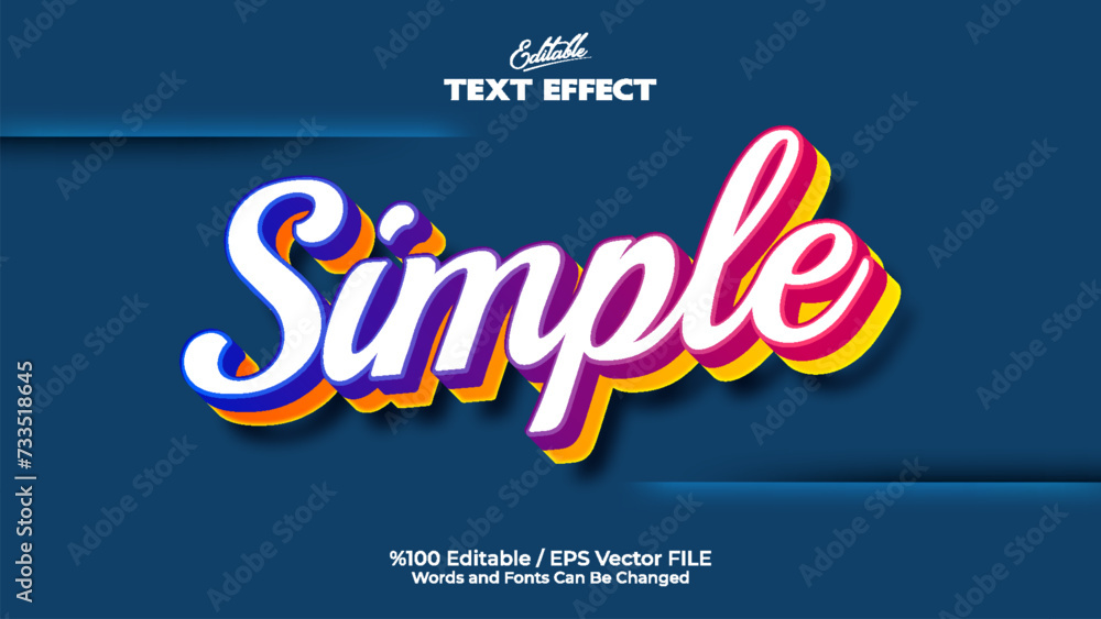 Poster editable simple text effect