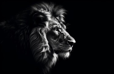 Lion King on a black background