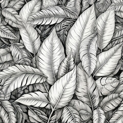 Tropical leaf Wallpaper, Luxury nature leaves pattern design