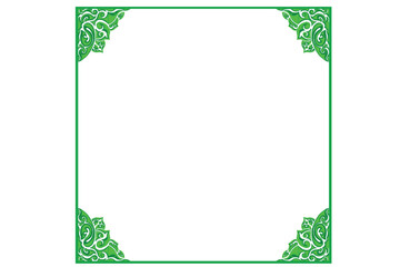 Green Ornament Border Vector Design For Decoration Design