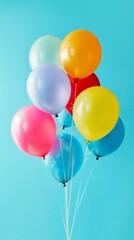 Festive Celebration with Colorful Balloons and Confetti. Generative ai