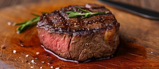 Succulent Bottom Round Steak: Perfectly Medium Done with a Juicy Roundness - obrazy, fototapety, plakaty